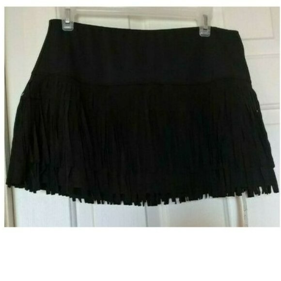 Nwt Lucky In Love Fringe Active Tennis Skirt Skort Shorts L Large - Picture 10 of 13
